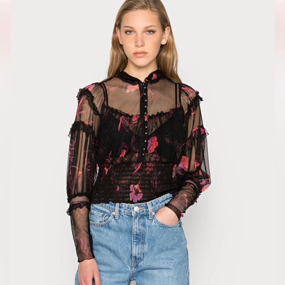 Free People TIME FOR SHINE - Blouse Sz- Small